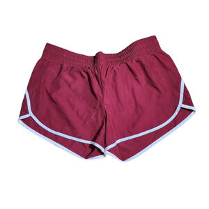 Athletic running short color burgundy and white sz XL